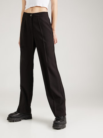 VERO MODA Loose fit Pleated Pants 'RITA' in Black: front