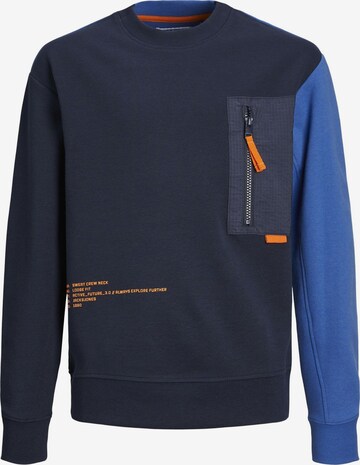 Jack & Jones Junior Sweatshirt 'Activ3' in Blau: predná strana