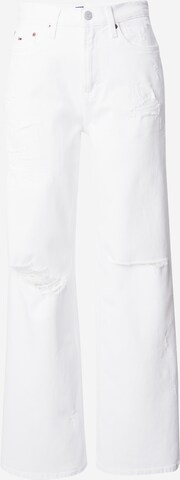 Tommy Jeans Wide leg Jeans 'CLAIRE' i vit: framsida