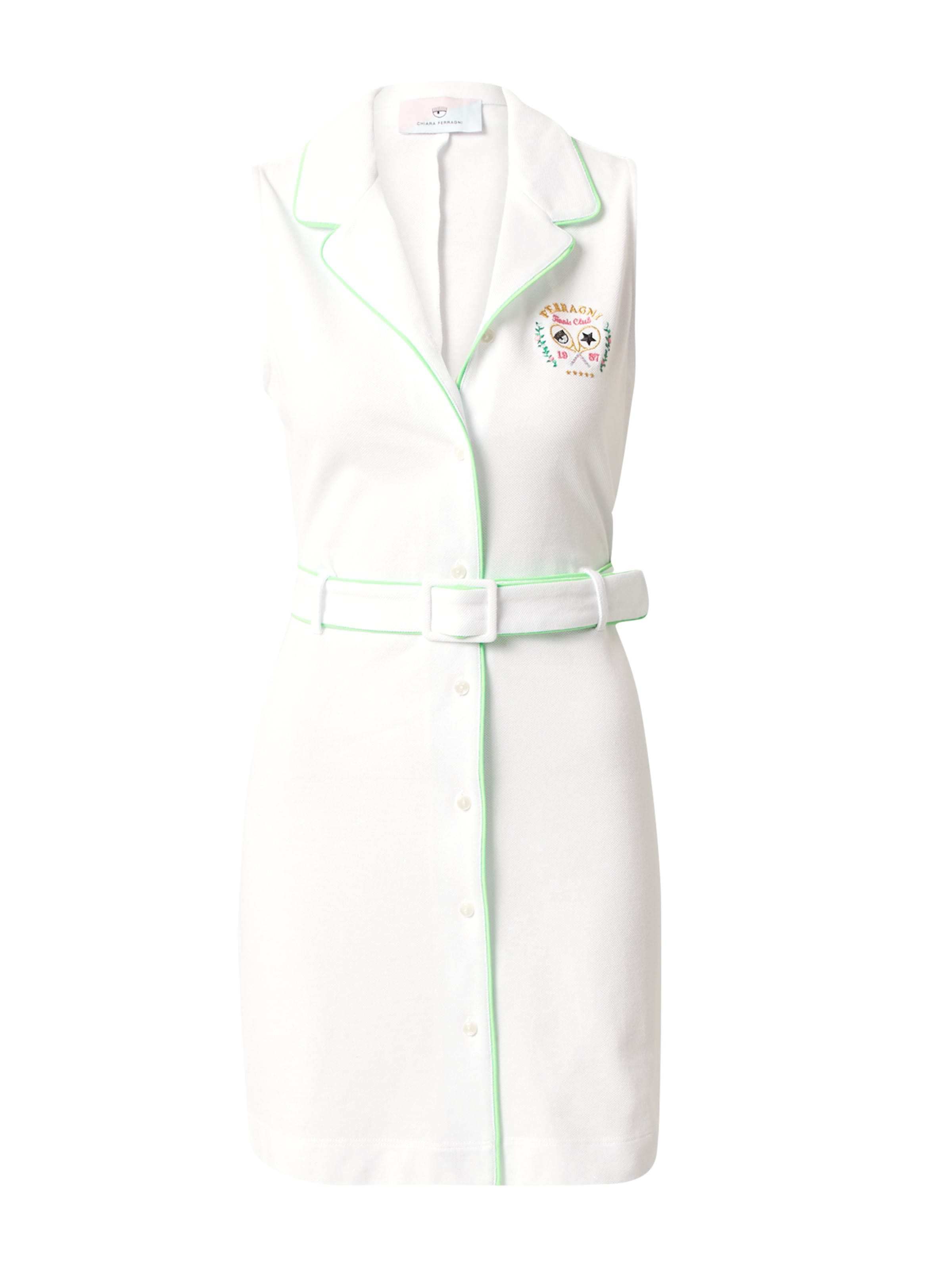 Robe-chemise 'BIFO' Chiara Ferragni en blanc : devant