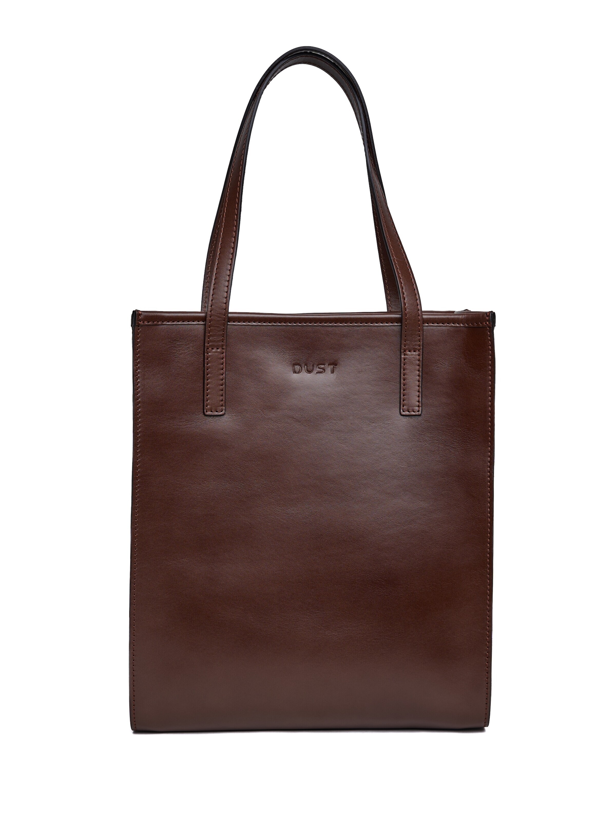 Shopper 'Leather Tote Dark Brown The Hamptons Collections' di THE DUST COMPANY in marrone: frontale