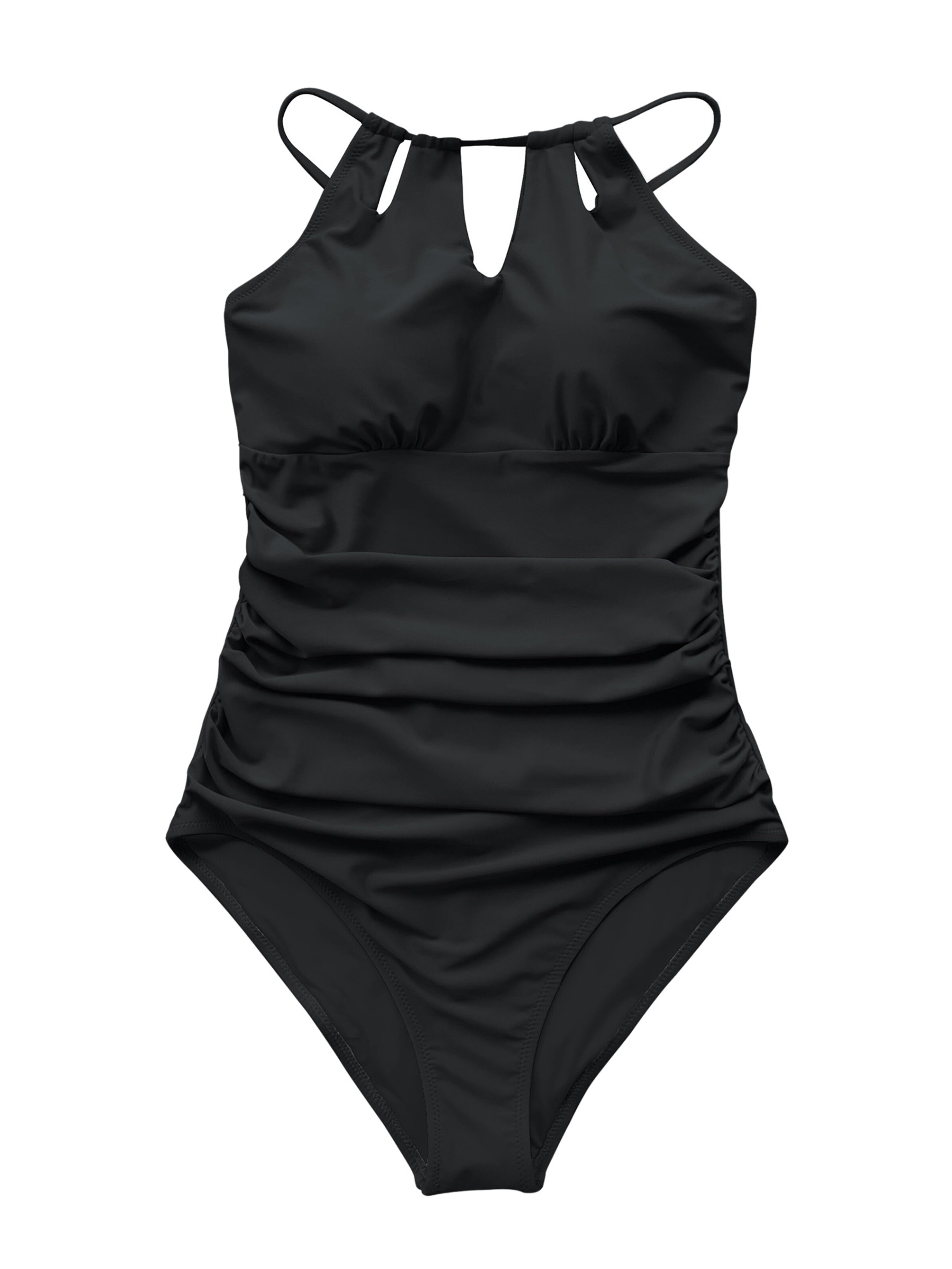Cupshe High neck Swimsuit 'ADL5026A' in Black