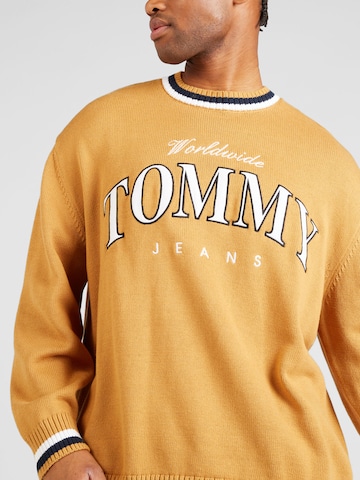 Tommy Jeans Πουλόβερ 'VARSITY' σε κίτρινο