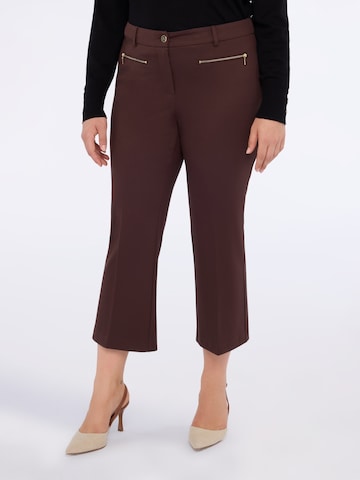 évasé Pantalon Fiorella Rubino en marron