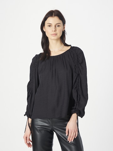 PULZ Jeans Blus 'MARGOT' i svart: framsida