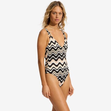 Seafolly Badeanzug 'Neue Wave' in Mischfarben