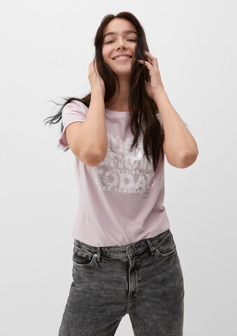 QS T-shirt i rosa: framsida