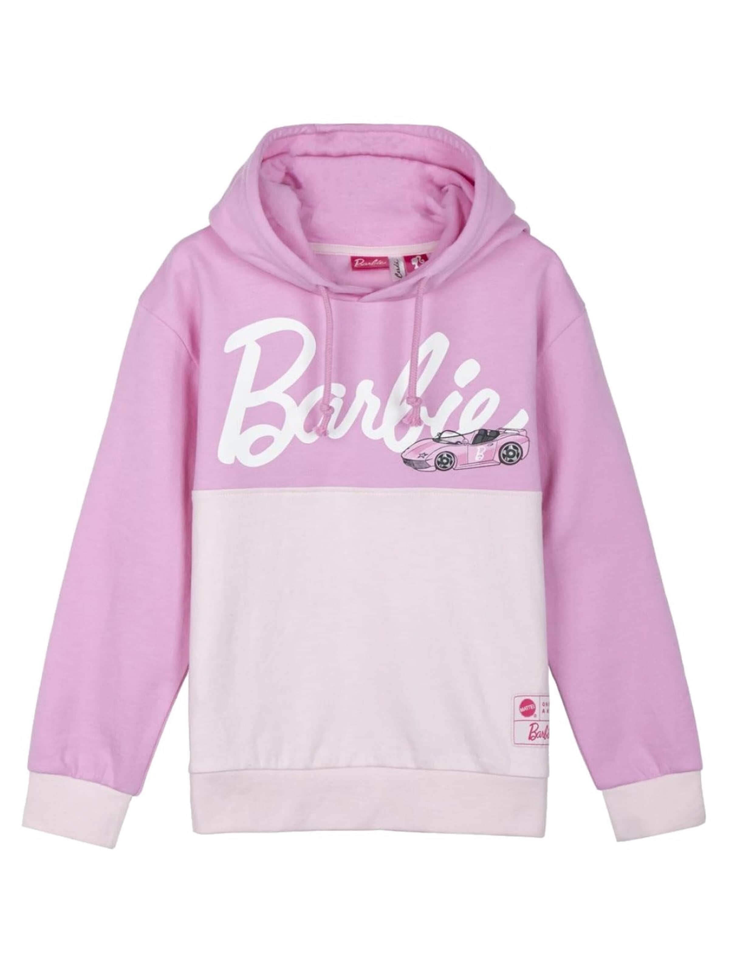 Sweat-shirt 'Barbie Hoodie Sweater Meisjes' BARBIE en rose : devant