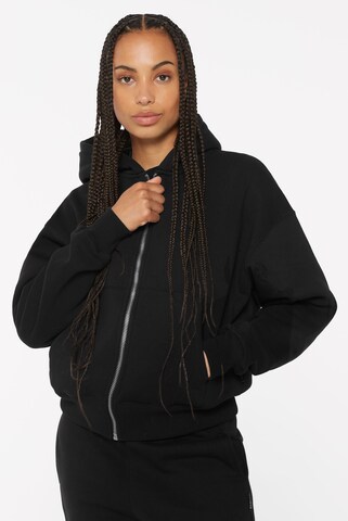 Harlem Soul Sweatjacke in Schwarz: Vorderseite