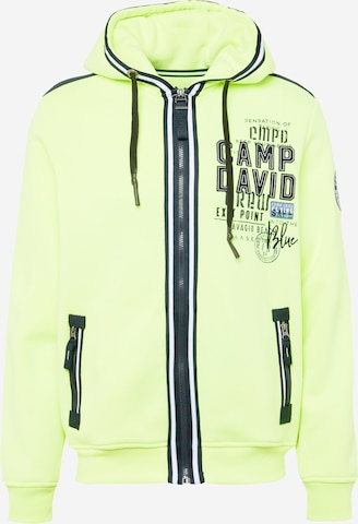 CAMP DAVID Sweatjacke in Grün: predná strana