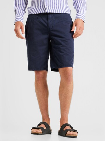 CAMP DAVID Regular Chino trousers in Blue: front