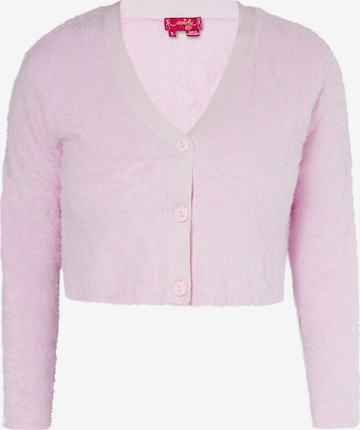 swirly Knit cardigan in Pink: front