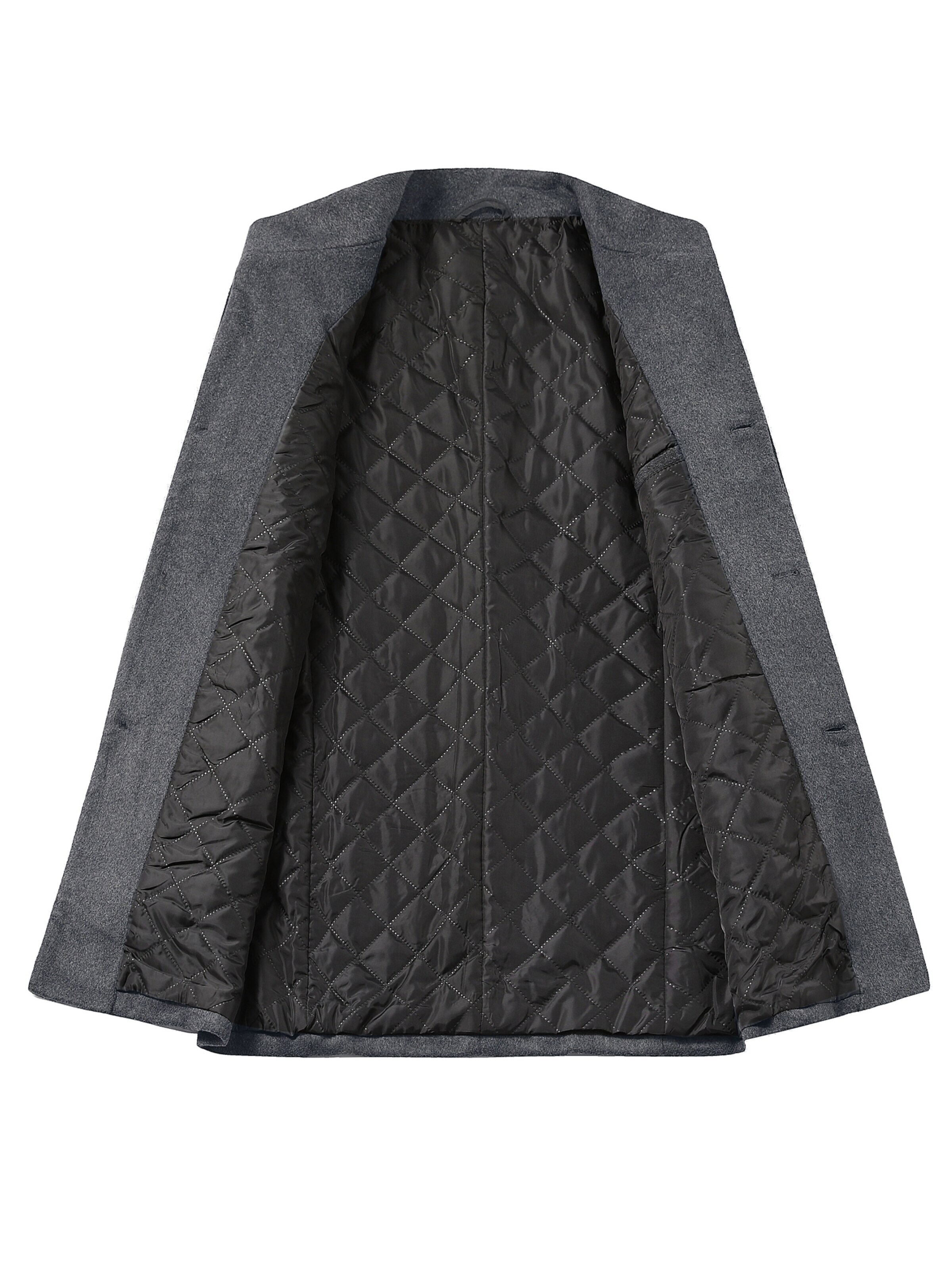 ALLTHEMEN Winter Coat 'Mantelruhe' in Grey
