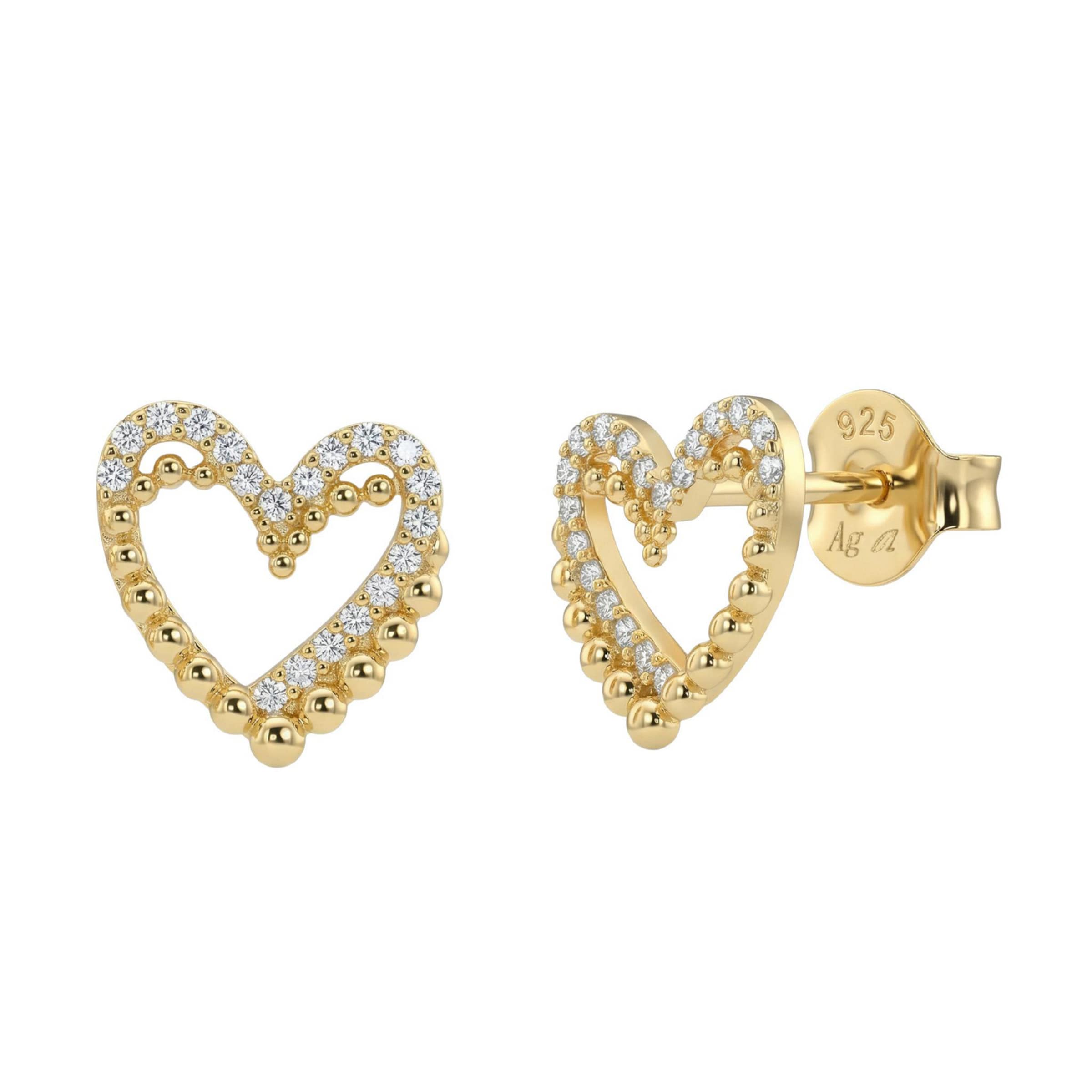 AMOR Ohrringe in Gold: Vorderseite