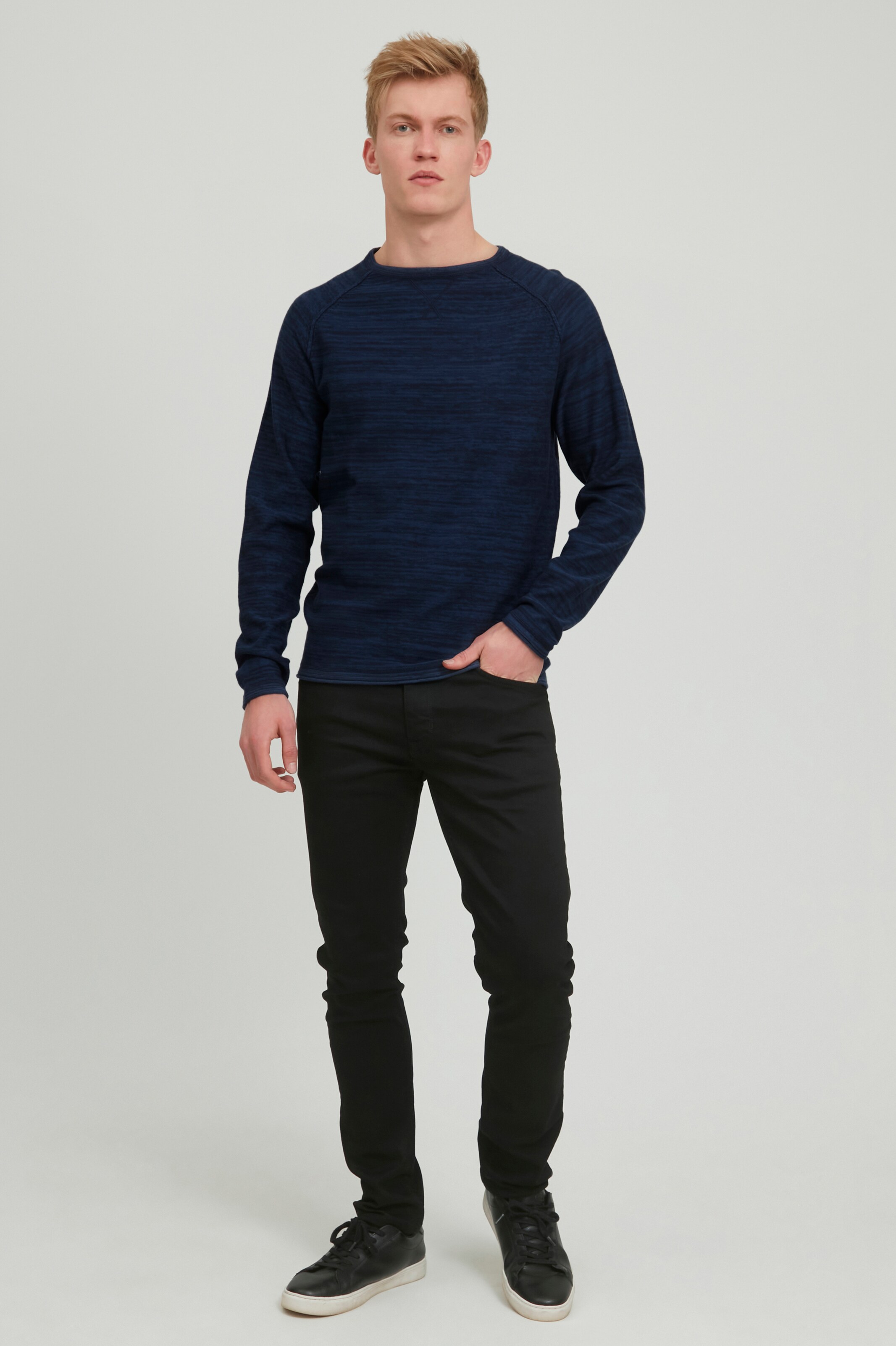 Männer Pullover & Strick BLEND Pullover in Dunkelblau, Blaumeliert - AB12014 Männer Pullover & Strick BLEND Pullover in Dunkelblau, Blaumeliert - AB12014