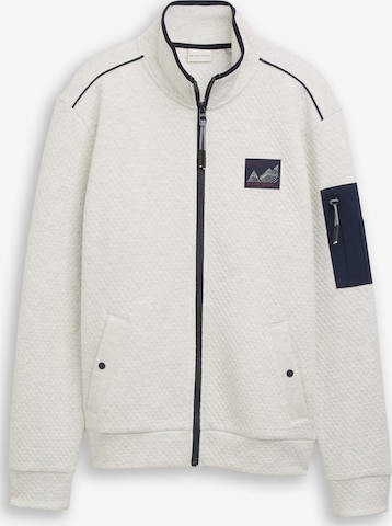 TOM TAILOR - Sudadera con cremallera en beige: frente