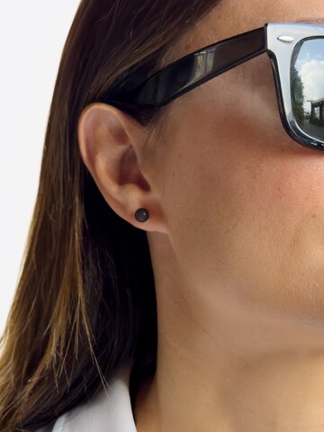 Boucles d'oreilles 'PASSY' Ateliers Saint Germain en noir