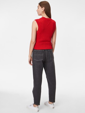 Tommy Jeans - Top de punto en rojo