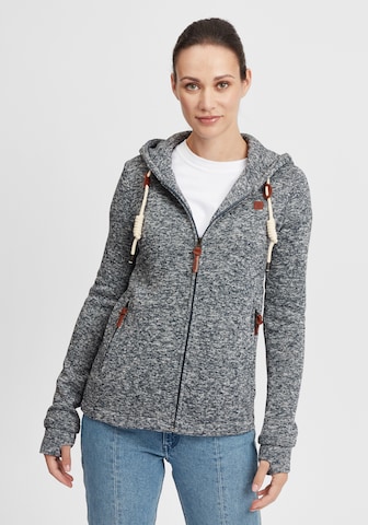 Oxmo Fleecejacke 'Thory' in Grau: Vorderseite
