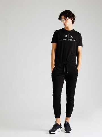 ARMANI EXCHANGE Zúžený Kalhoty – černá