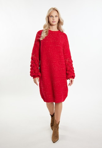 IZIA Knit dress in Red: front
