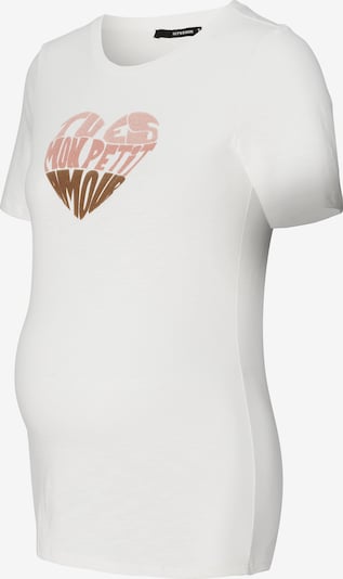Supermom Shirt 'Heart' in de kleur Bruin / Pink / Wit, Productweergave