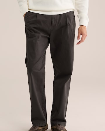 WE Fashion - Loosefit Pantalón plisado en verde: frente