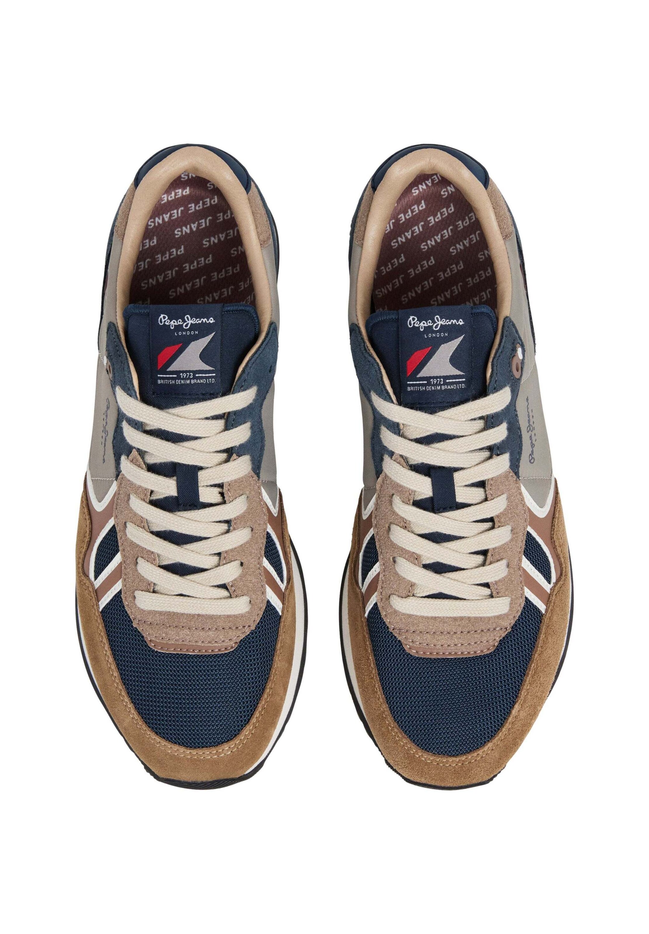 Pepe Jeans Platform trainers 'Brit Boost' in Brown