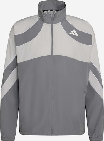 ADIDAS PERFORMANCESportska jakna 'ADIZERO' - siva boja: prednji dio