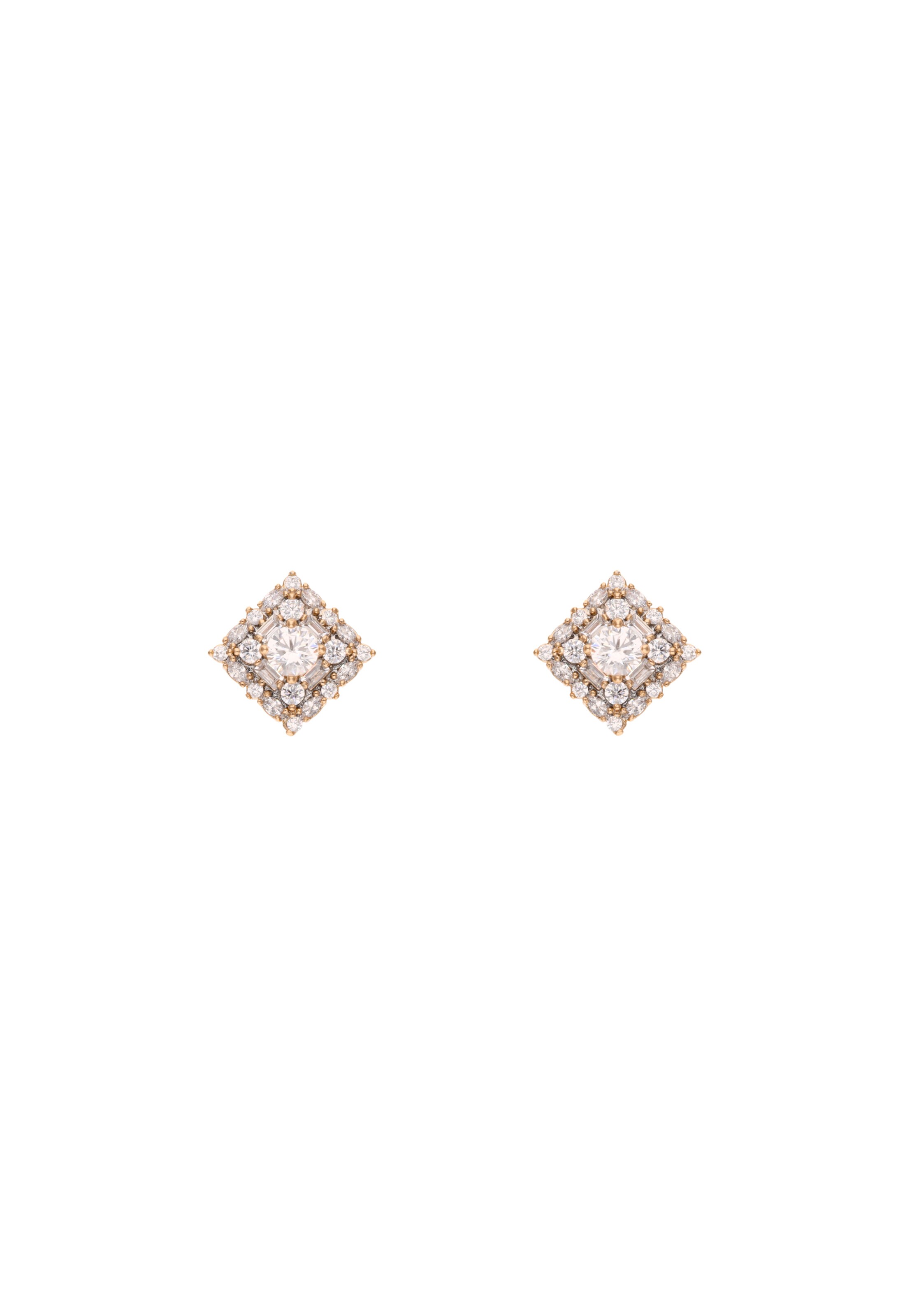 Boucles d'oreilles faina en or : devant