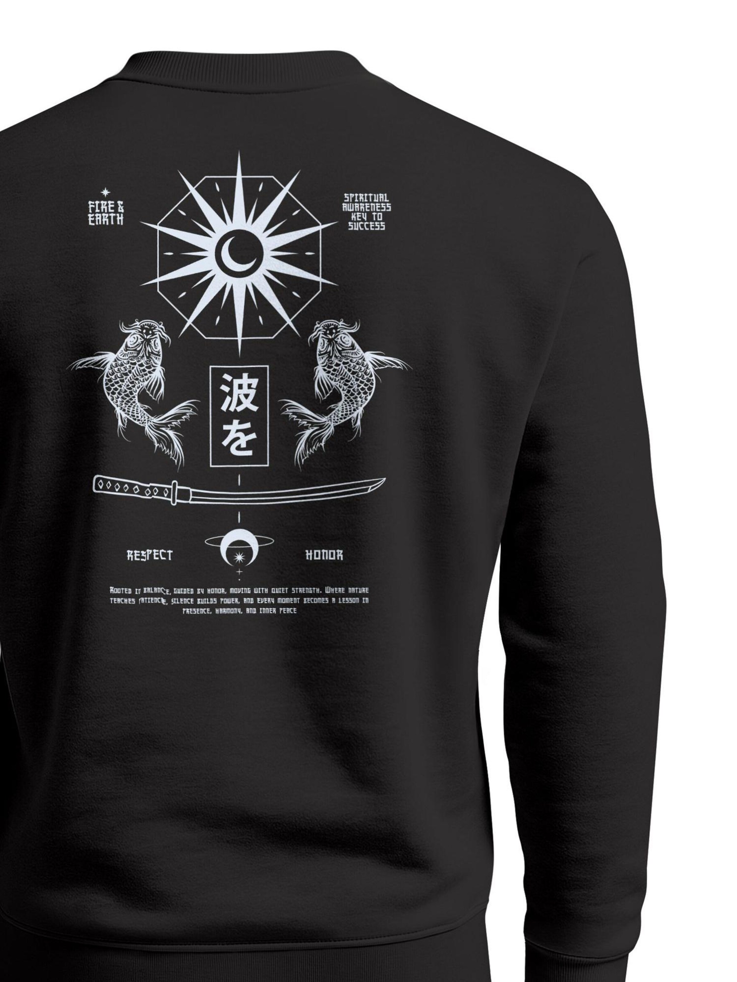 Neverless Sweatshirt 'Spiritual Awareness' in Black