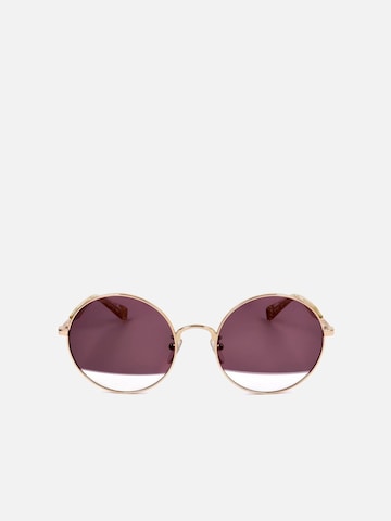 FURLA Sunglasses 'Furla SFU235 Shiny palladium 56/20/135 Women Sunglasses' in Gold: front