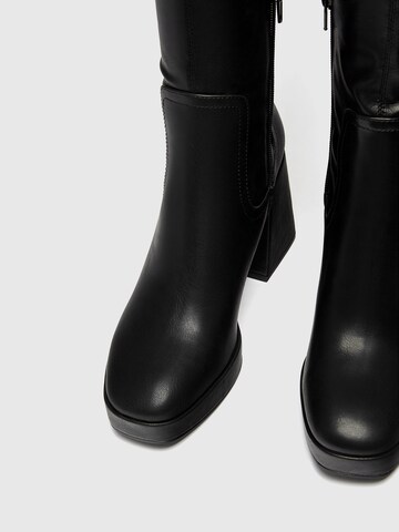 Pull&Bear Over the Knee Boots in Black