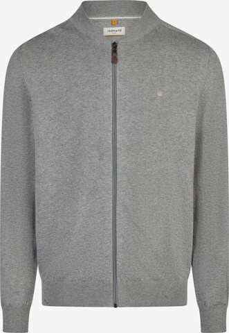 redmond Knit Cardigan 'Basic' in Grey: front