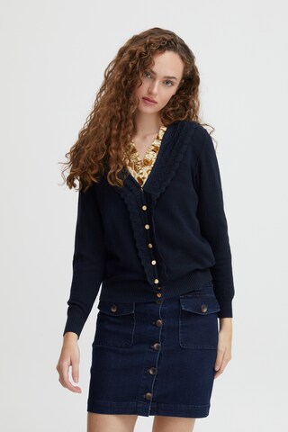 Atelier Rêve Knit Cardigan in Blue: front