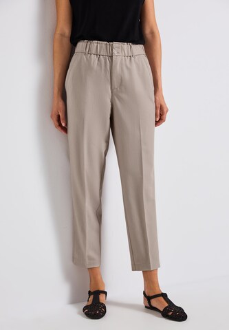STREET ONE Slim fit Pleated Pants in Beige: front