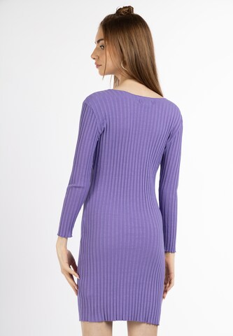 myMo ROCKS Knitted dress 'Reiswood' in Purple