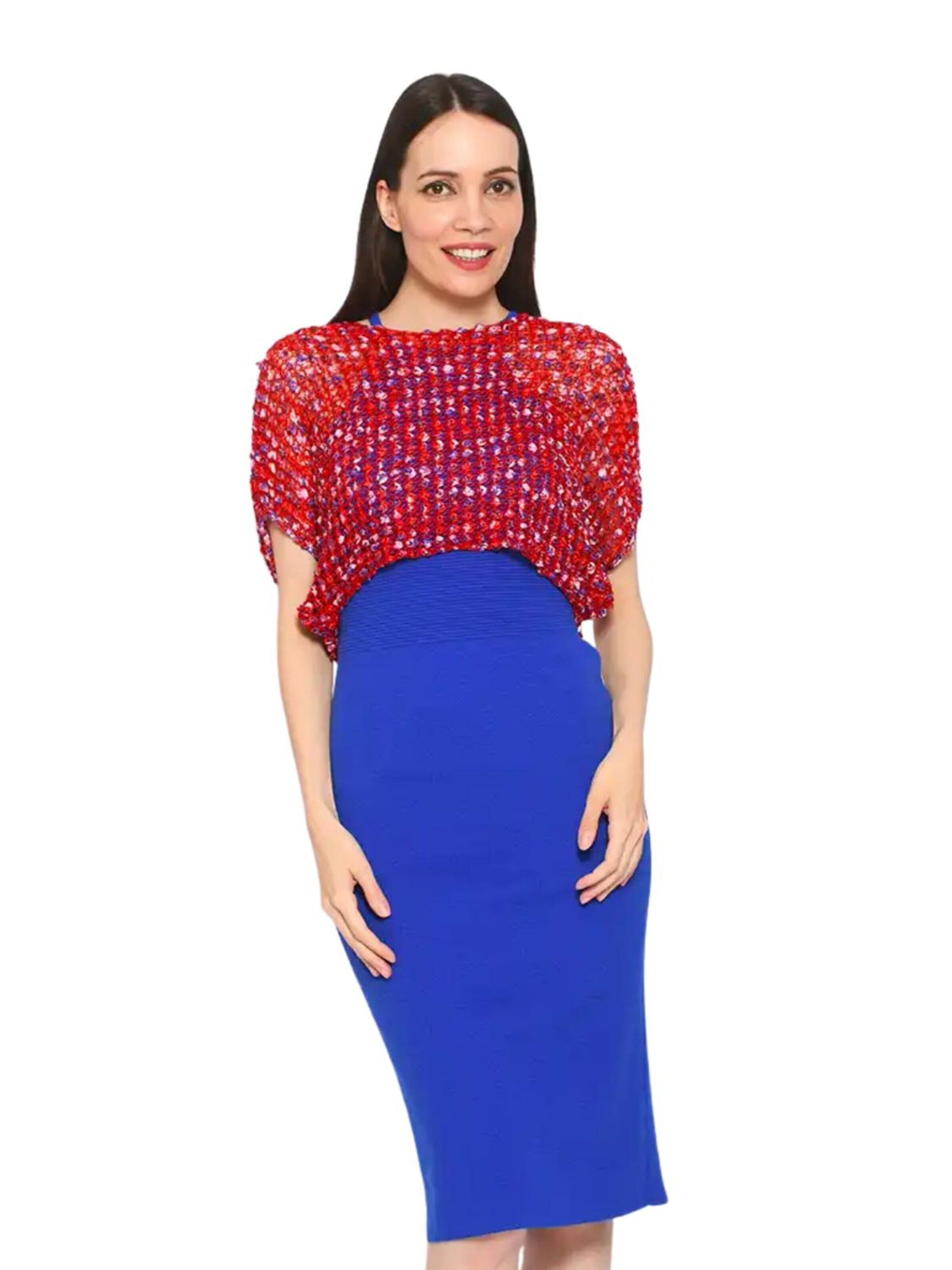 Süel knitwear - Top de punto 'Summer 3D' en rojo: frente
