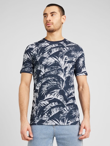 T-Shirt Lindbergh en bleu : devant