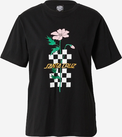 Santa Cruz T-Shirt in goldgelb / grasgrün / pastellpink / schwarz / weiß, Produktansicht