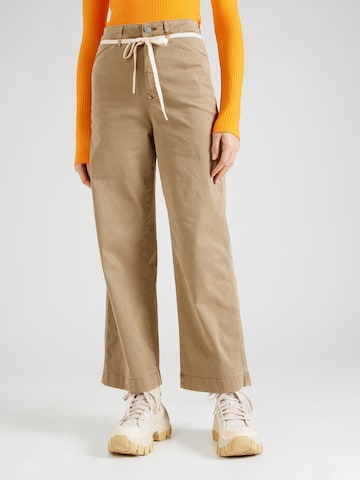 Dawn - Pierna ancha Pantalón en beige: frente