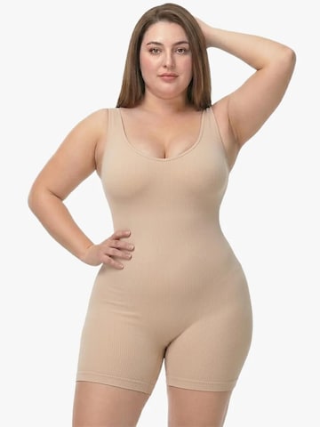 Shapetape Shaping Bodysuit 'Corrigerende bodysuit met pijpjes' in Beige: front
