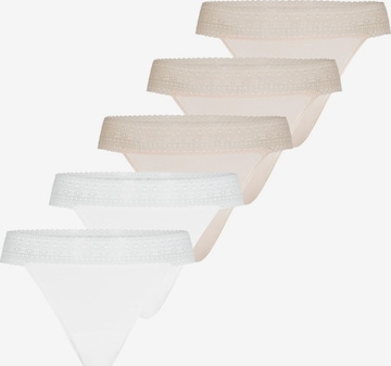 Mey String 'Modal Lace' in Beige: Vorderseite