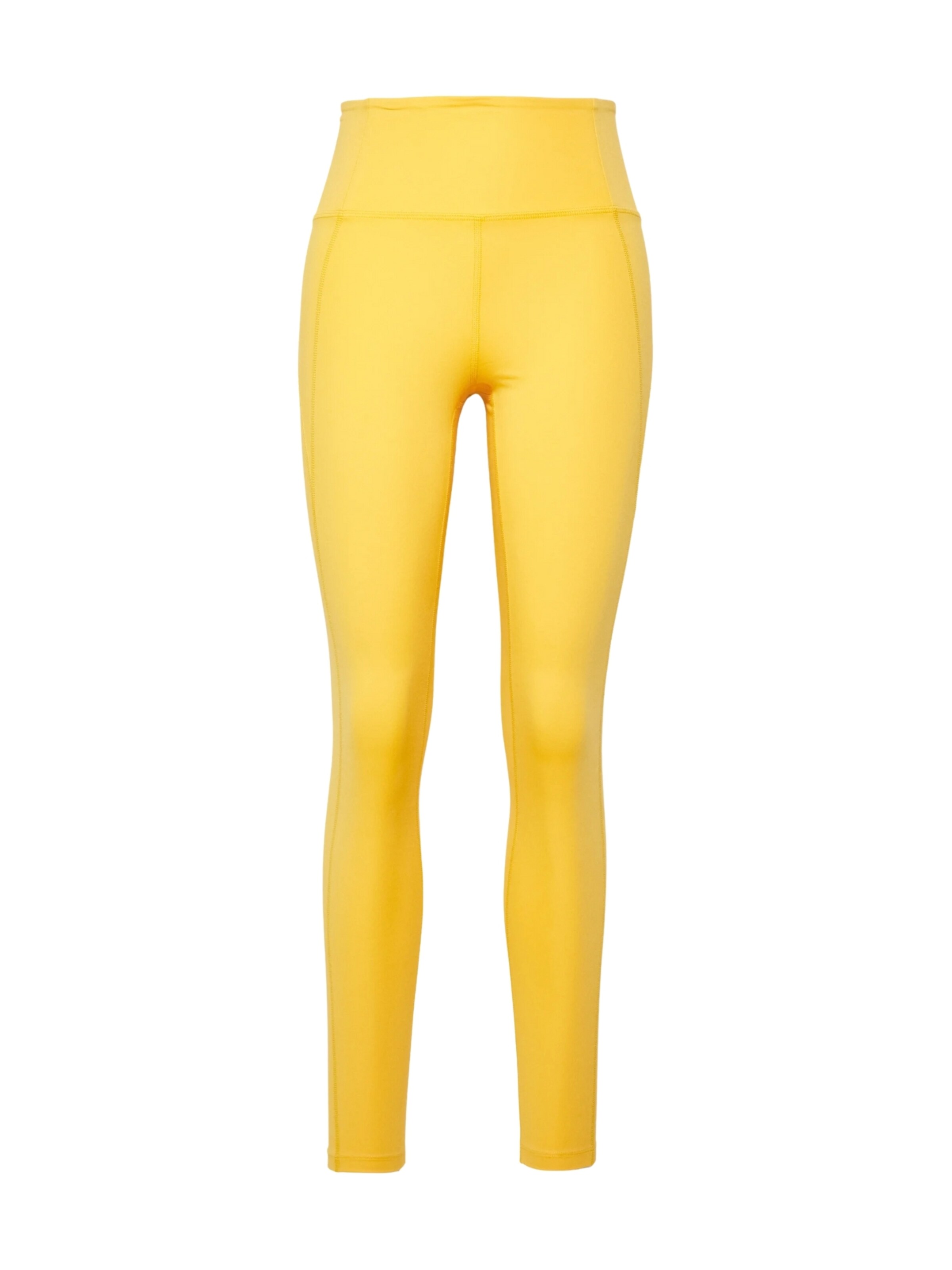 Girlfriend Collective Skinny Sportbroek in Geel: voorkant