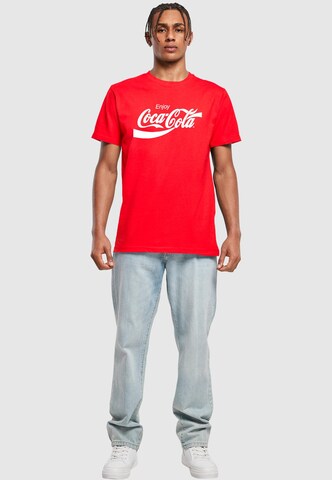 Merchcode T-Shirt 'Coca Cola' in Rot