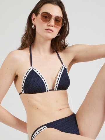 HOLLISTER Triangel Bikinitop in Blau