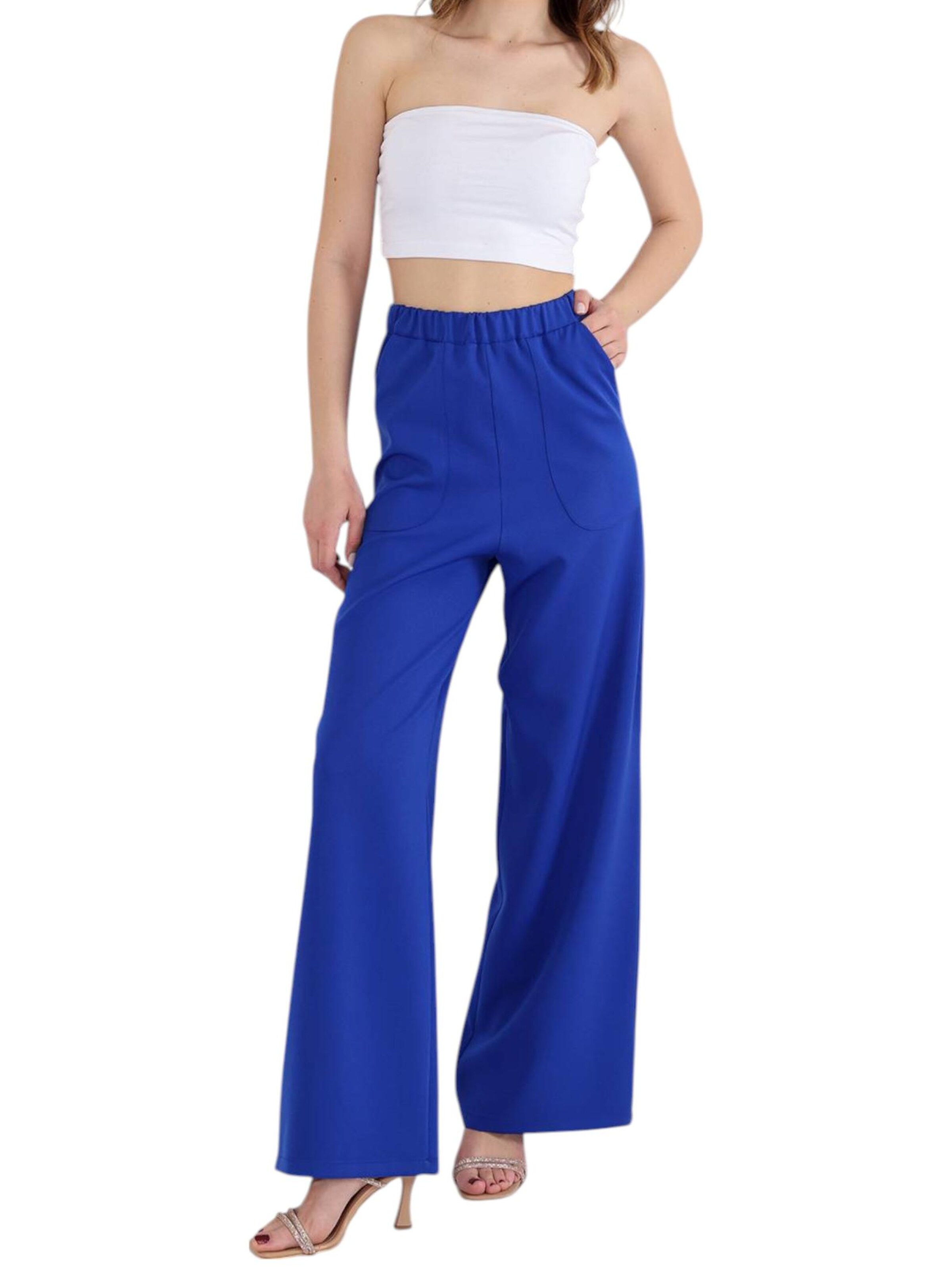 fashionshowcase Wide leg Broek 'ALIN' in Blauw