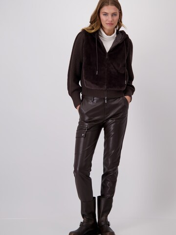 monari Gebreid vest in Bruin
