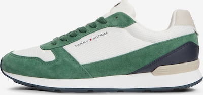 TOMMY HILFIGER Matalavartiset tennarit värissä ecru / vihreä, Tuotenäkymä