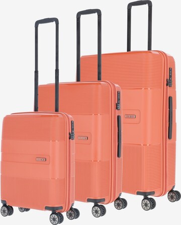 TRAVELITE Suitcase Set 'Waal' in Orange: front